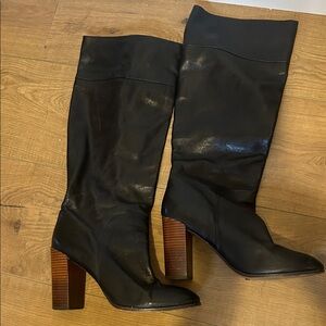 Dolce Vita Black Leather Heeled Boots